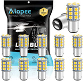 12-Pack BA15D 1142 Soft Warm White 3000k LED Light 12V-DC, 5050 27 SMD Car Replacement For Interior RV lighting Camper Turn Signal Light Lamps Tail BackUp Bulbs